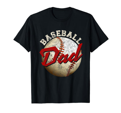 Baseball Dad Fathers Day Daddy T-Shirt - Minimalist Print for Adults - T-Shirt, Sweatshirt, Hoodie