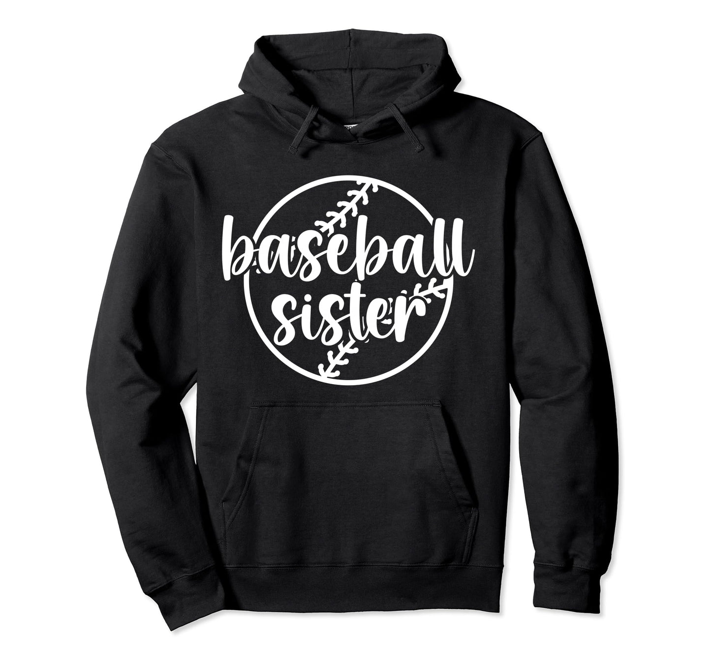 Baseball Sister Baseball Player Hoodie - Minimalist Print for Adults - T-Shirt, Sweatshirt, Hoodie