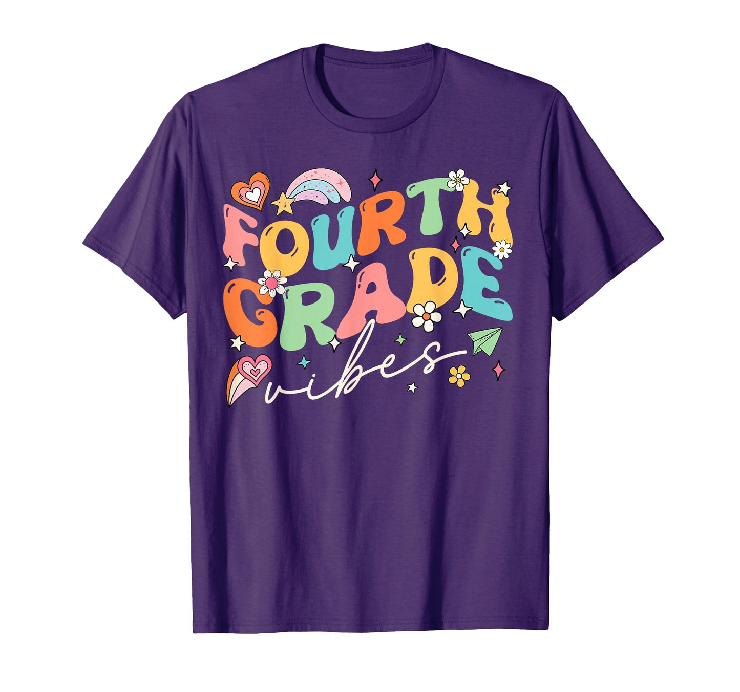Fourth Grade Vibes 4Th Grade Team T-Shirt - Custom Art Print for Adults - T-Shirt, Sweatshirt, Hoodie