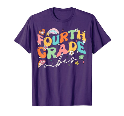 Fourth Grade Vibes 4Th Grade Team T-Shirt - Custom Art Print for Adults - T-Shirt, Sweatshirt, Hoodie