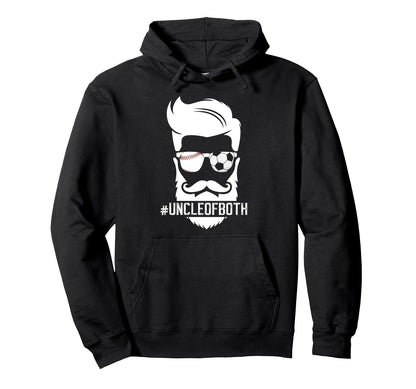 Uncle Both Baseball Soccer Uncle Ballers Hoodie - Fun Novelty Design Unisex - T-Shirt, Sweatshirt, Hoodie
