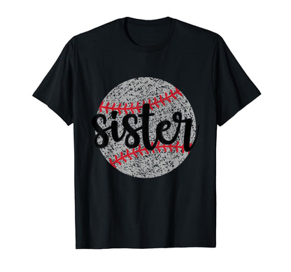 Baseball Sister Funny Sporty T-Shirt - Unique Graphic for Adults - T-Shirt, Sweatshirt, Hoodie