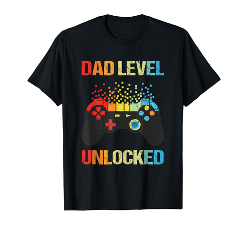 Dad Level Unlocked Funny New Dad T-Shirt - Custom Art Print for Adults - T-Shirt, Sweatshirt, Hoodie