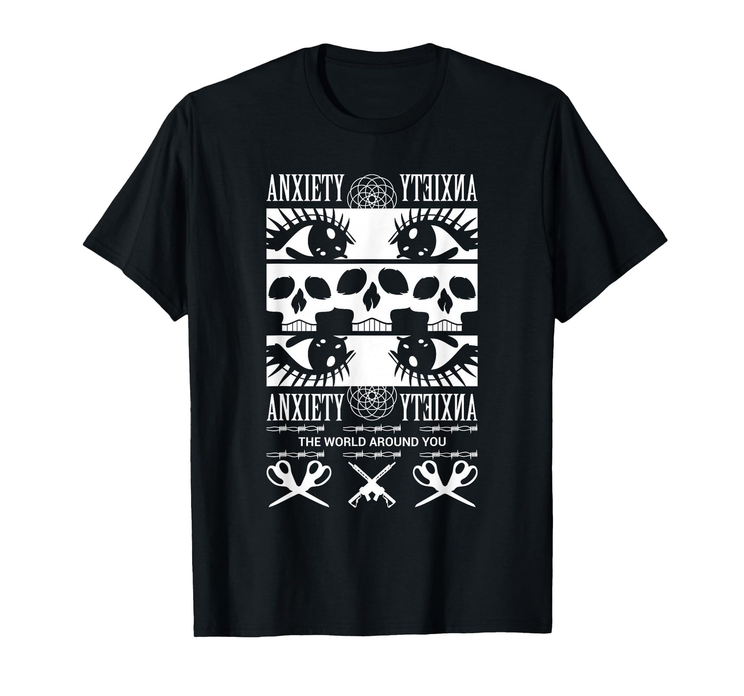 Anxiety Aesthetic Edgy Streetwear T-Shirt - Custom Art Print Men Women - T-Shirt, Sweatshirt, Hoodie