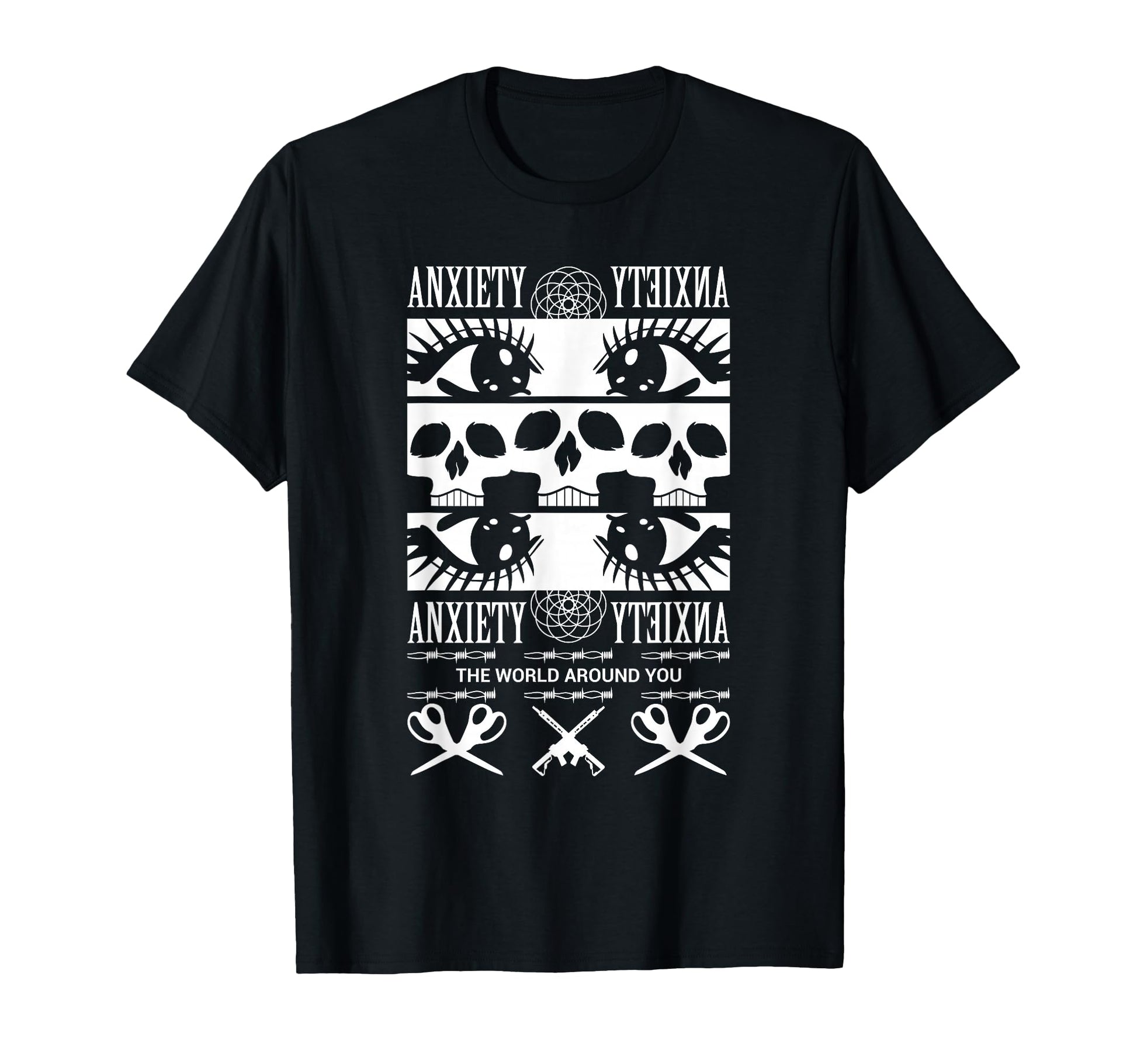 Anxiety Aesthetic Edgy Streetwear T-Shirt - Custom Art Print Men Women - T-Shirt, Sweatshirt, Hoodie