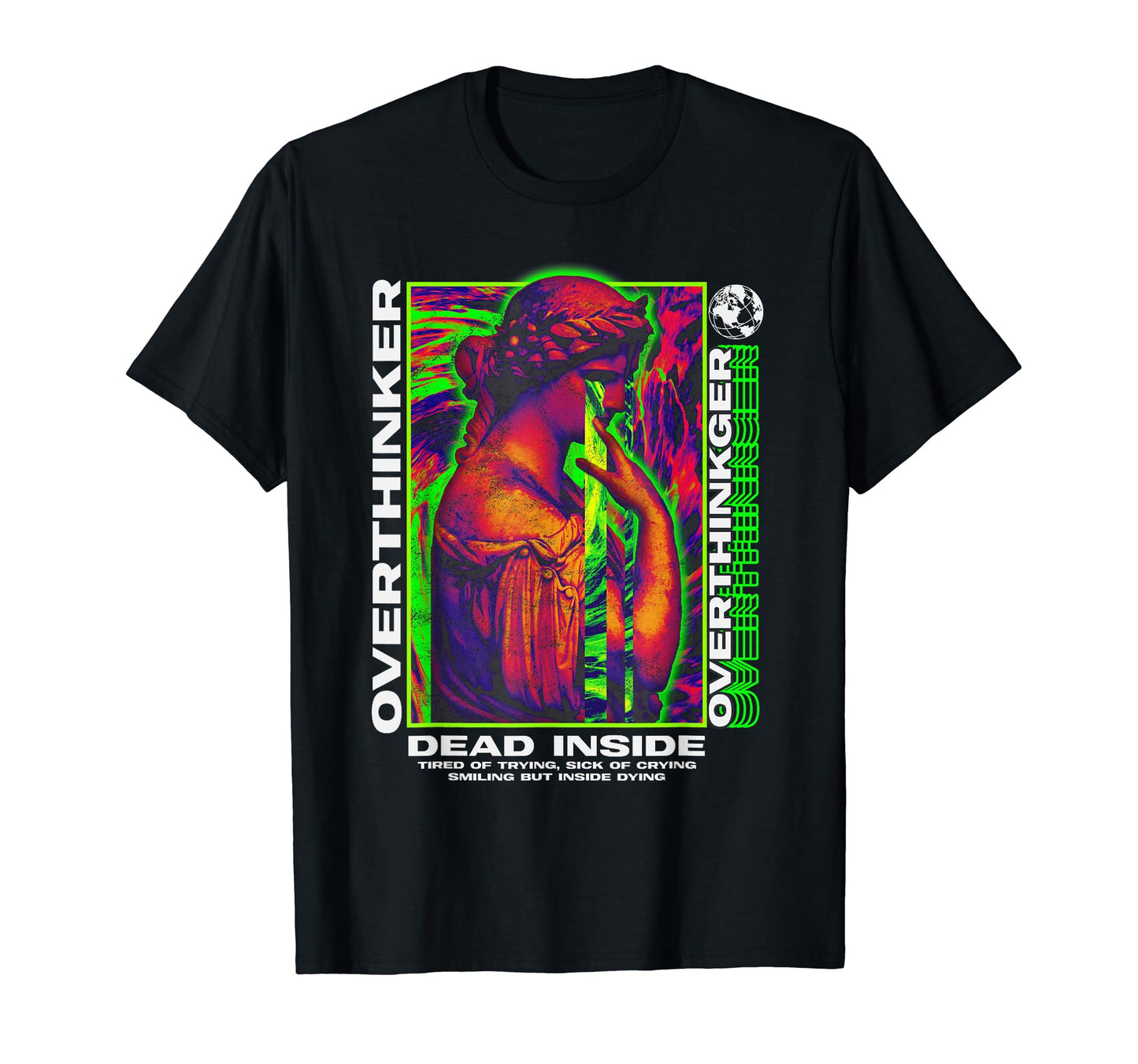 Overthinker Sculpture Sad T-Shirt - Fun Novelty Design for Adults - T-Shirt, Sweatshirt, Hoodie