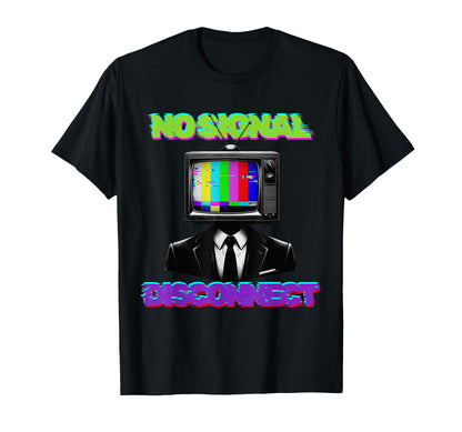 Tv Head Glitch Color Bars Surreal T-Shirt - Fun Novelty Design Unisex - T-Shirt, Sweatshirt, Hoodie