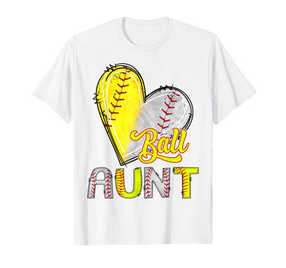 Aunt Both Baseball Softball Lover Ball T-Shirt - Novelty Apparel Men Women - T-Shirt, Sweatshirt, Hoodie
