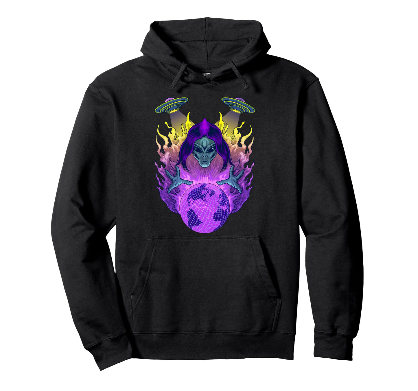 Aliens Rule World Ufo Aesthetic Edgy Hoodie - Streetwear Style Unisex - T-Shirt, Sweatshirt, Hoodie