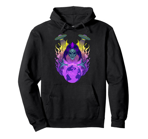 Aliens Rule World Ufo Aesthetic Edgy Hoodie - Streetwear Style Unisex - T-Shirt, Sweatshirt, Hoodie