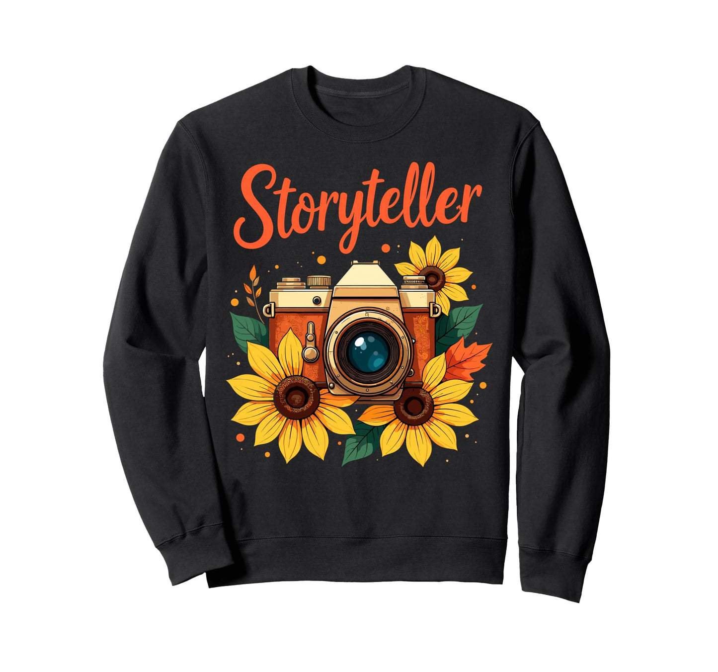 Photo Camera Flowers Storyteller Sweatshirt - Streetwear Style Unisex - T-Shirt, Sweatshirt, Hoodie