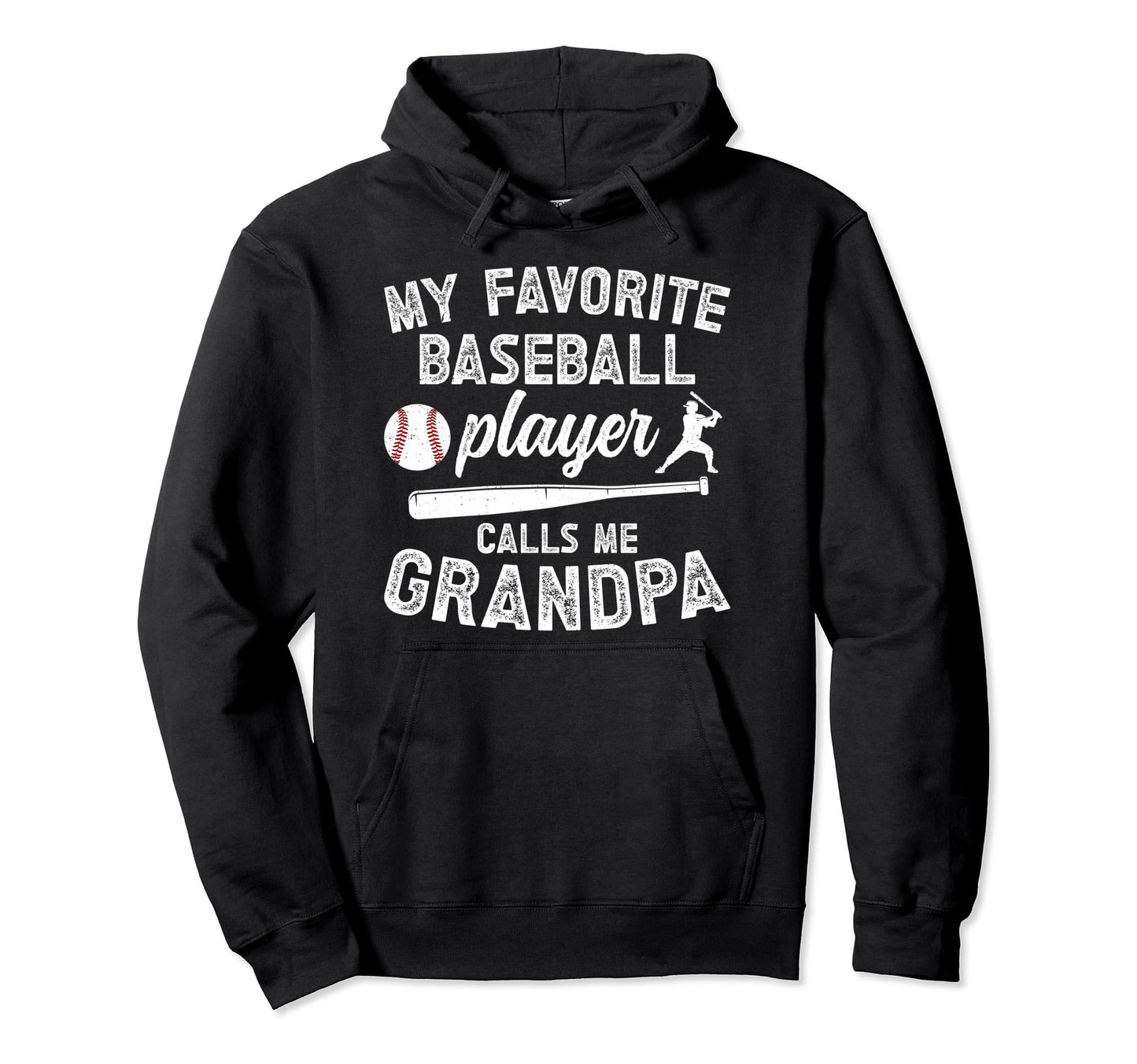 My Favorite Baseball Player Grandpa Hoodie - Aesthetic Graphic for Adults - T-Shirt, Sweatshirt, Hoodie