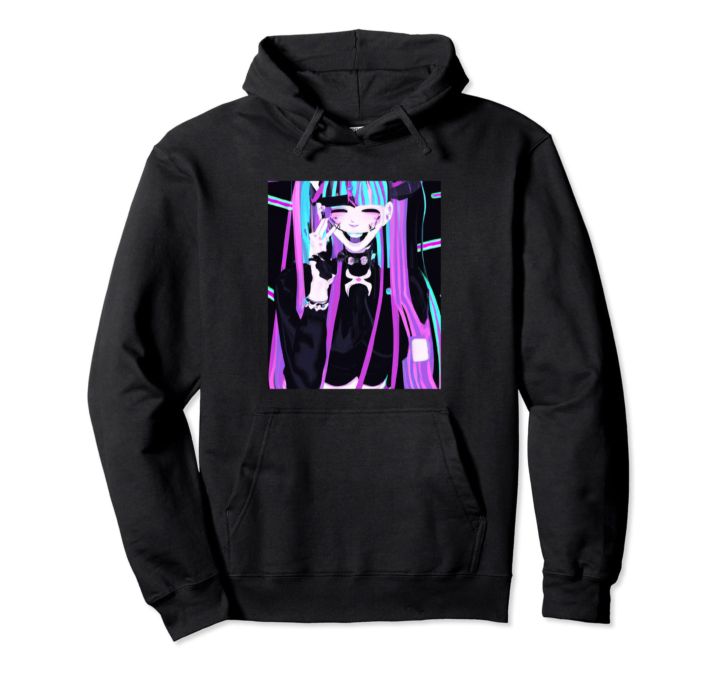 Goth Anime Vaporwave And Creepy Goth Hoodie - Minimalist Print Men Women - T-Shirt, Sweatshirt, Hoodie