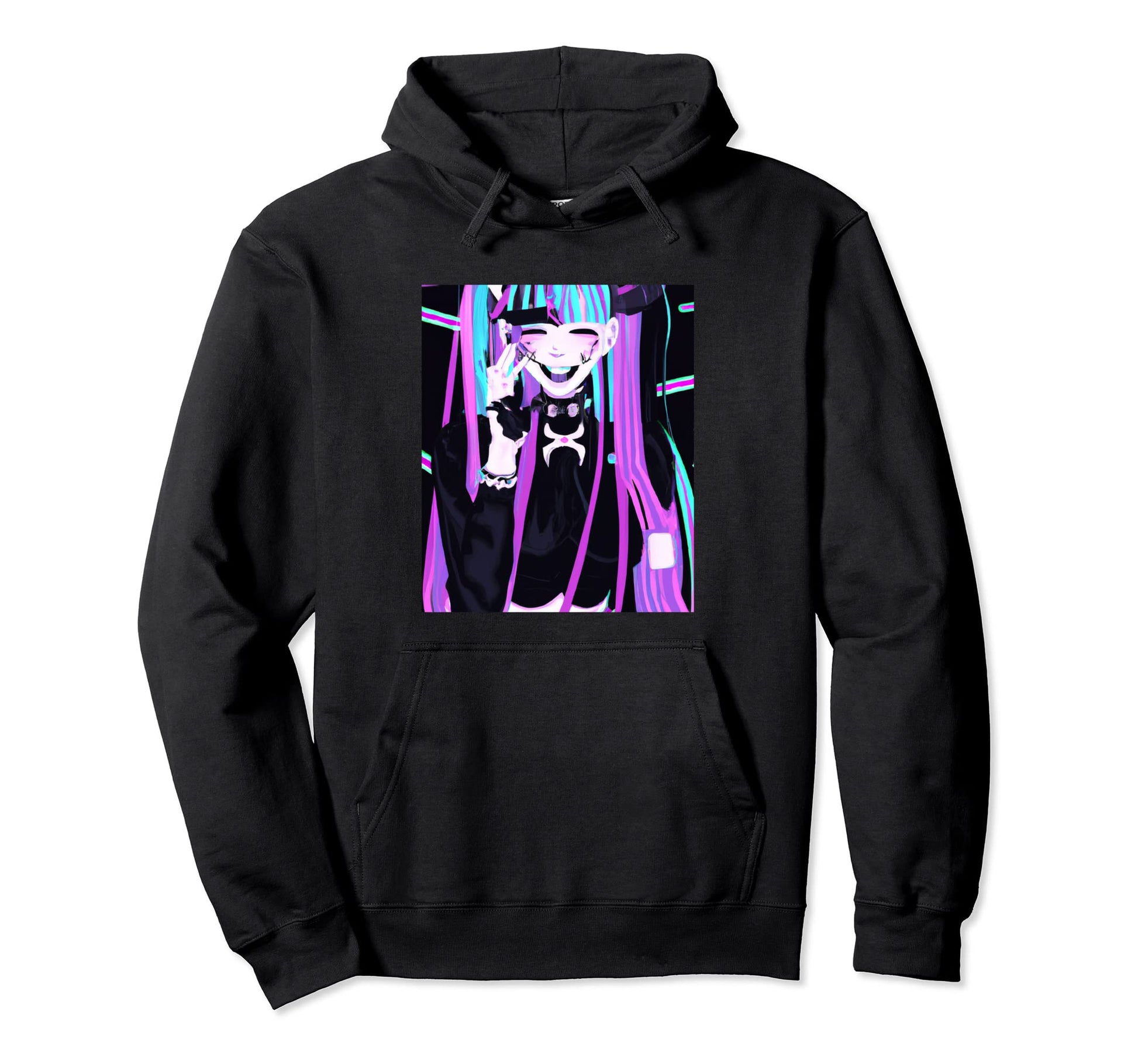 Goth Anime Vaporwave And Creepy Goth Hoodie - Minimalist Print Men Women - T-Shirt, Sweatshirt, Hoodie