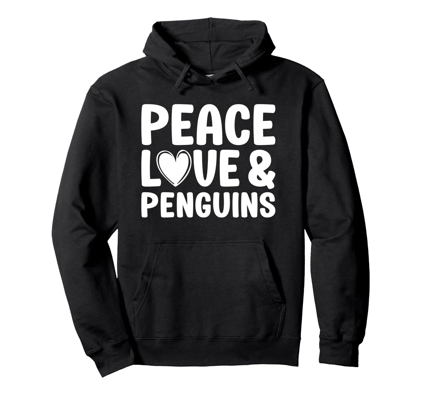 Penguin Lover Funny Peace Love And Hoodie - Custom Art Print for Adults - T-Shirt, Sweatshirt, Hoodie