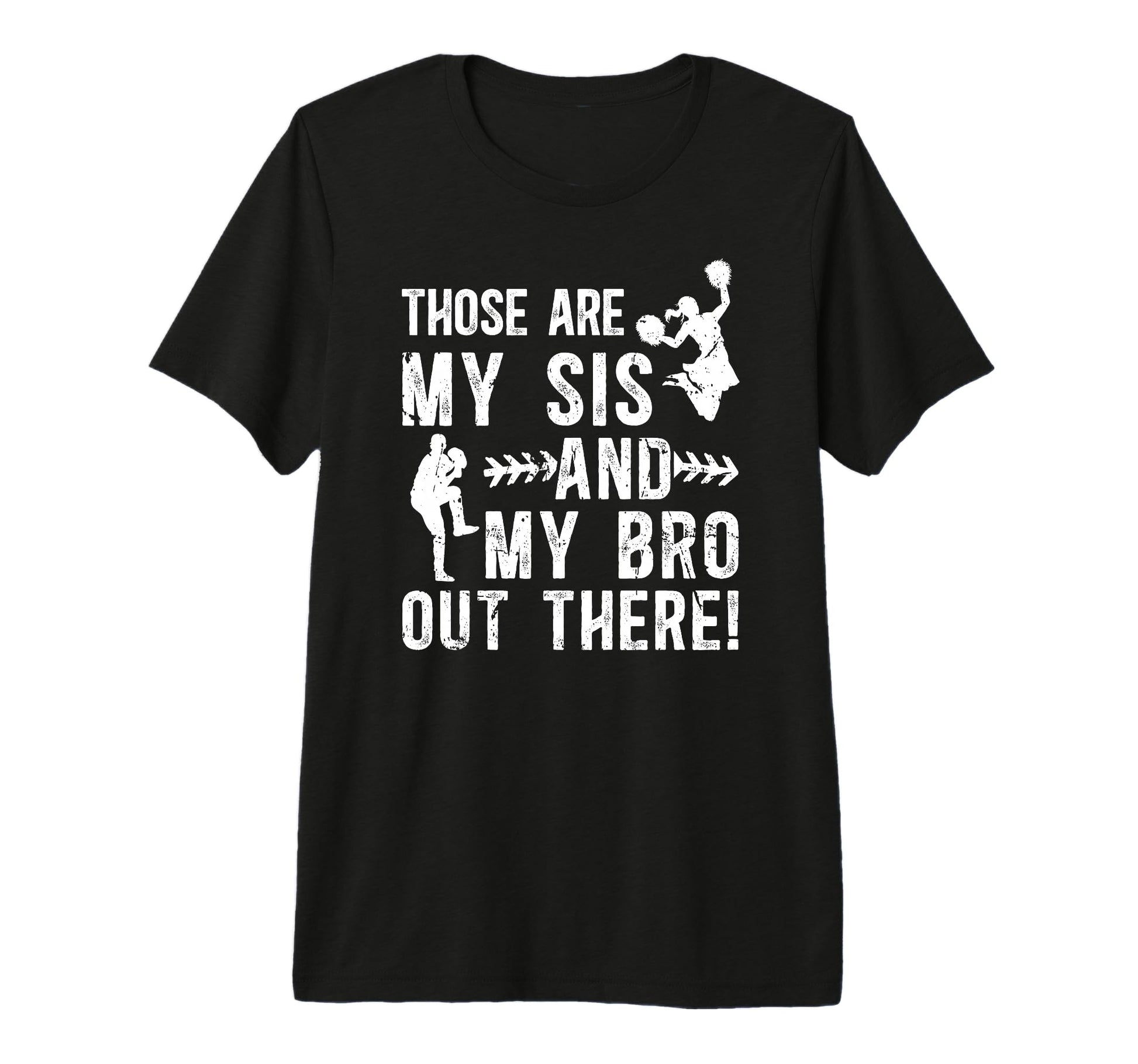 Baseball And Cheer Brother Baseball T-Shirt - Trendy Graphic for Adults - T-Shirt, Sweatshirt, Hoodie