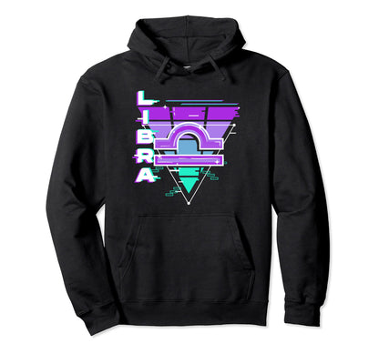 Libra Zodiac Sign Vaporwave Aesthetics Hoodie - Novelty Apparel Men Women - T-Shirt, Sweatshirt, Hoodie