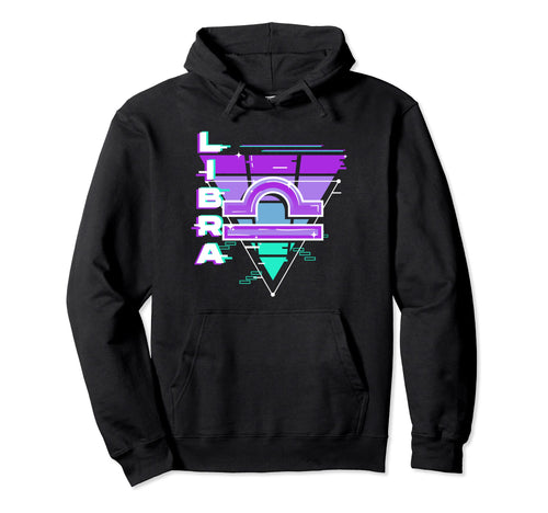 Libra Zodiac Sign Vaporwave Aesthetics Hoodie - Novelty Apparel Men Women - T-Shirt, Sweatshirt, Hoodie