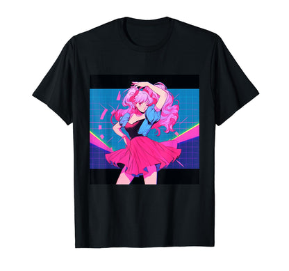 Japanese Vaporwave Aesthetic Anime T-Shirt - Graphic Print for Adults - T-Shirt, Sweatshirt, Hoodie