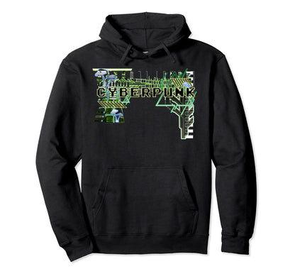 Cyberpunk Aesthetic Mushroom Vaporwave Hoodie - Custom Art Print Men Women - T-Shirt, Sweatshirt, Hoodie