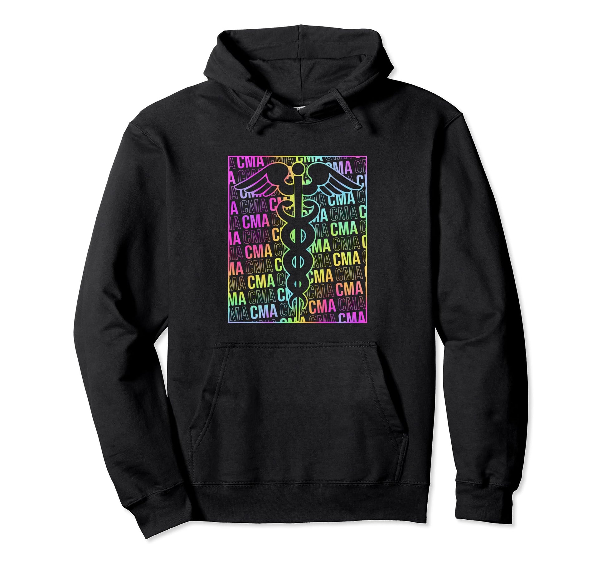 Rainbow Certified Medical Assistant Cma Hoodie - Unique Graphic Unisex - T-Shirt, Sweatshirt, Hoodie