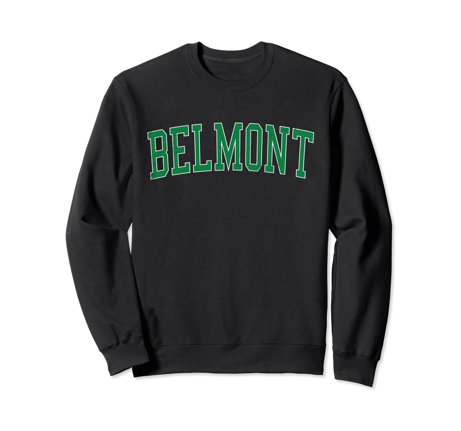 Belmont Nc Distressed Green Sweatshirt - Casual Everyday Wear for Adults - T-Shirt, Sweatshirt, Hoodie