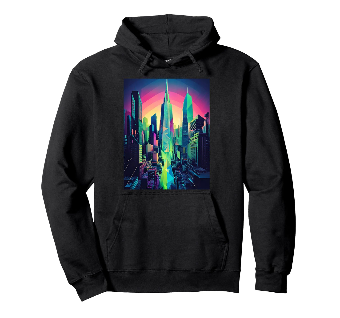 80S Inspired City Outrun Sunset Hoodie - Unique Graphic Men Women - T-Shirt, Sweatshirt, Hoodie