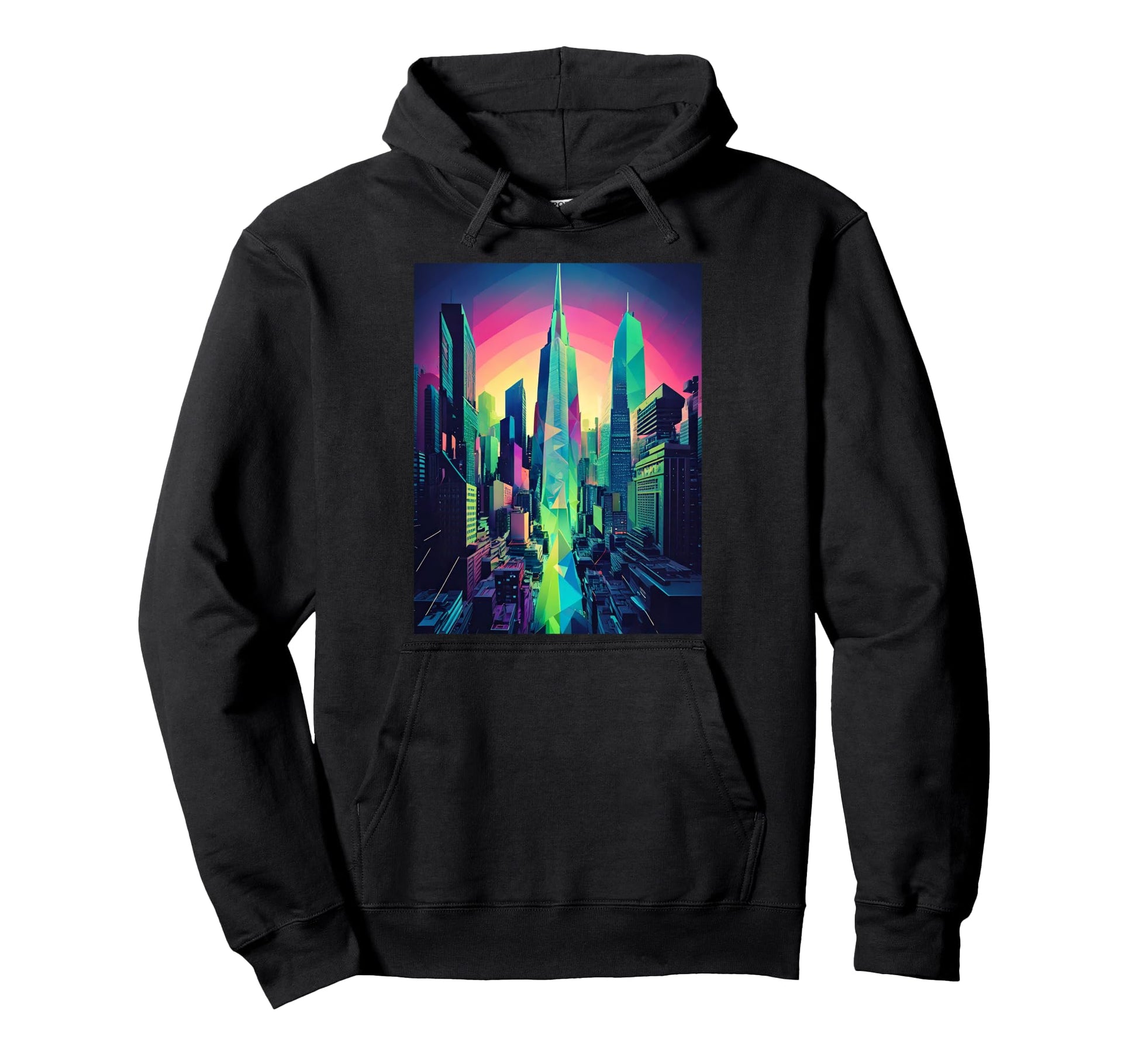 80S Inspired City Outrun Sunset Hoodie - Unique Graphic Men Women - T-Shirt, Sweatshirt, Hoodie