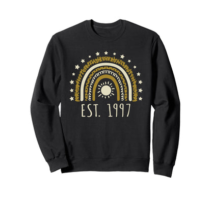 Est 1997 Rainbow Established 1997 Sweatshirt - Custom Art Print Men Women - T-Shirt, Sweatshirt, Hoodie