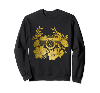 Photographer Camera Flowers Photography Sweatshirt - Novelty Apparel Unisex - T-Shirt, Sweatshirt, Hoodie