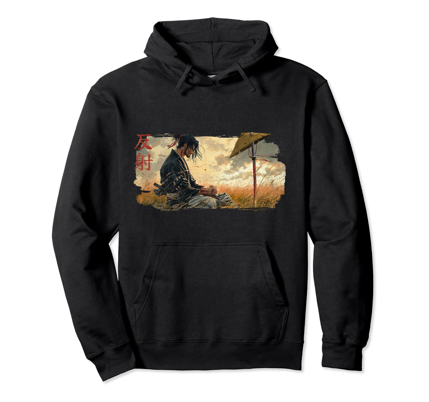Samurai Reflection Anime Katana Hoodie - Fun Novelty Design Unisex - T-Shirt, Sweatshirt, Hoodie