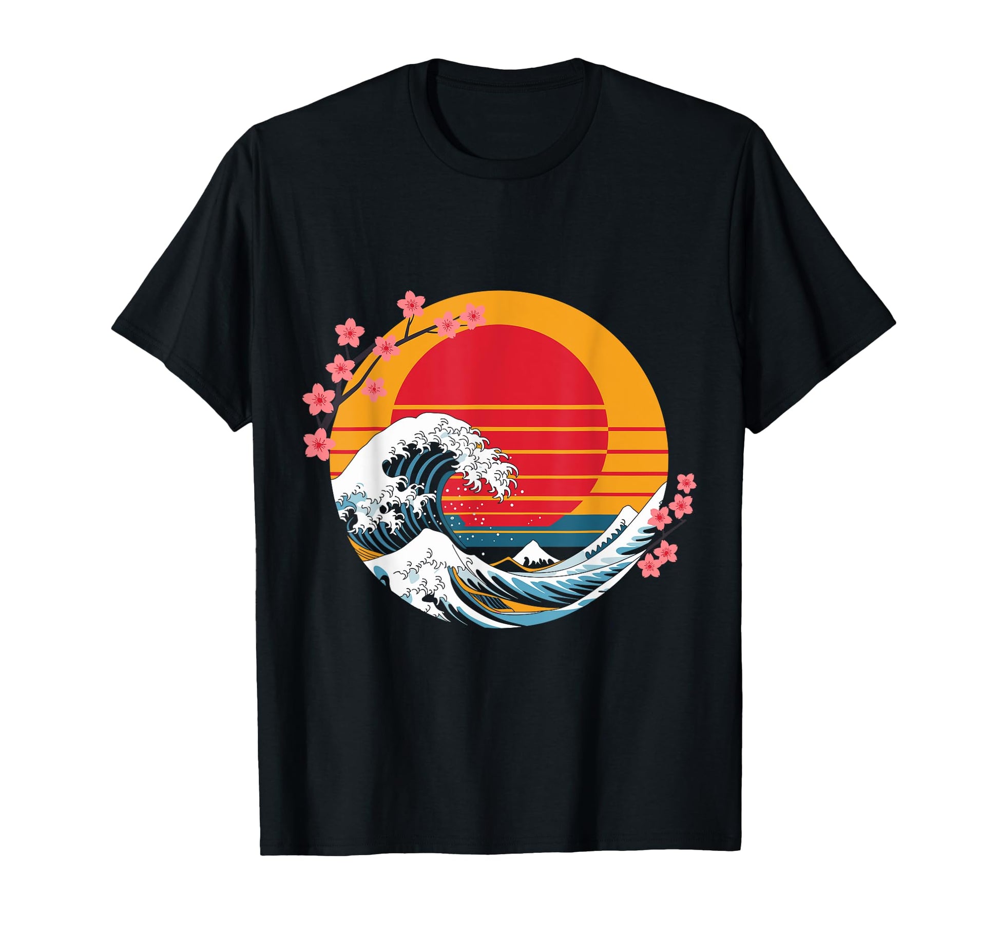 Big Wave Vaporwave Aesthetic 80S T-Shirt - Aesthetic Graphic for Adults - T-Shirt, Sweatshirt, Hoodie