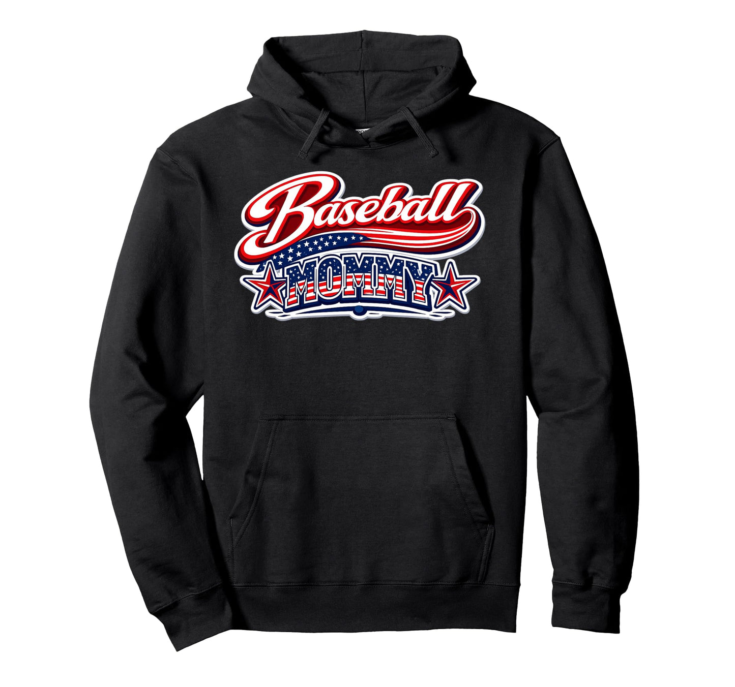 Baseball Mommy Usa Flag Patriotic July Hoodie - Unique Graphic Men Women - T-Shirt, Sweatshirt, Hoodie