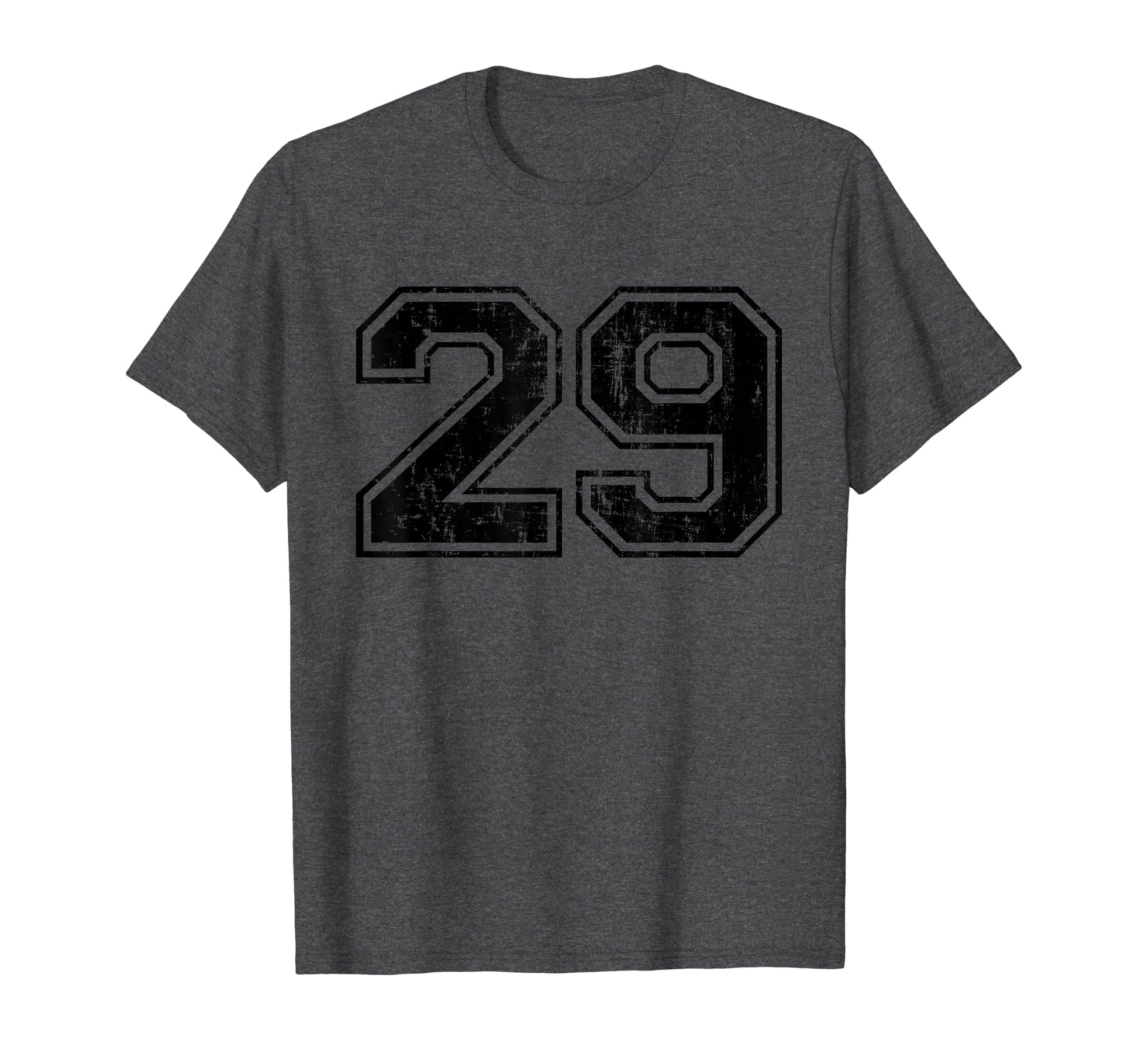 Number 29 Varsity Distressed Sport Team T-Shirt - Novelty Apparel Unisex - T-Shirt, Sweatshirt, Hoodie