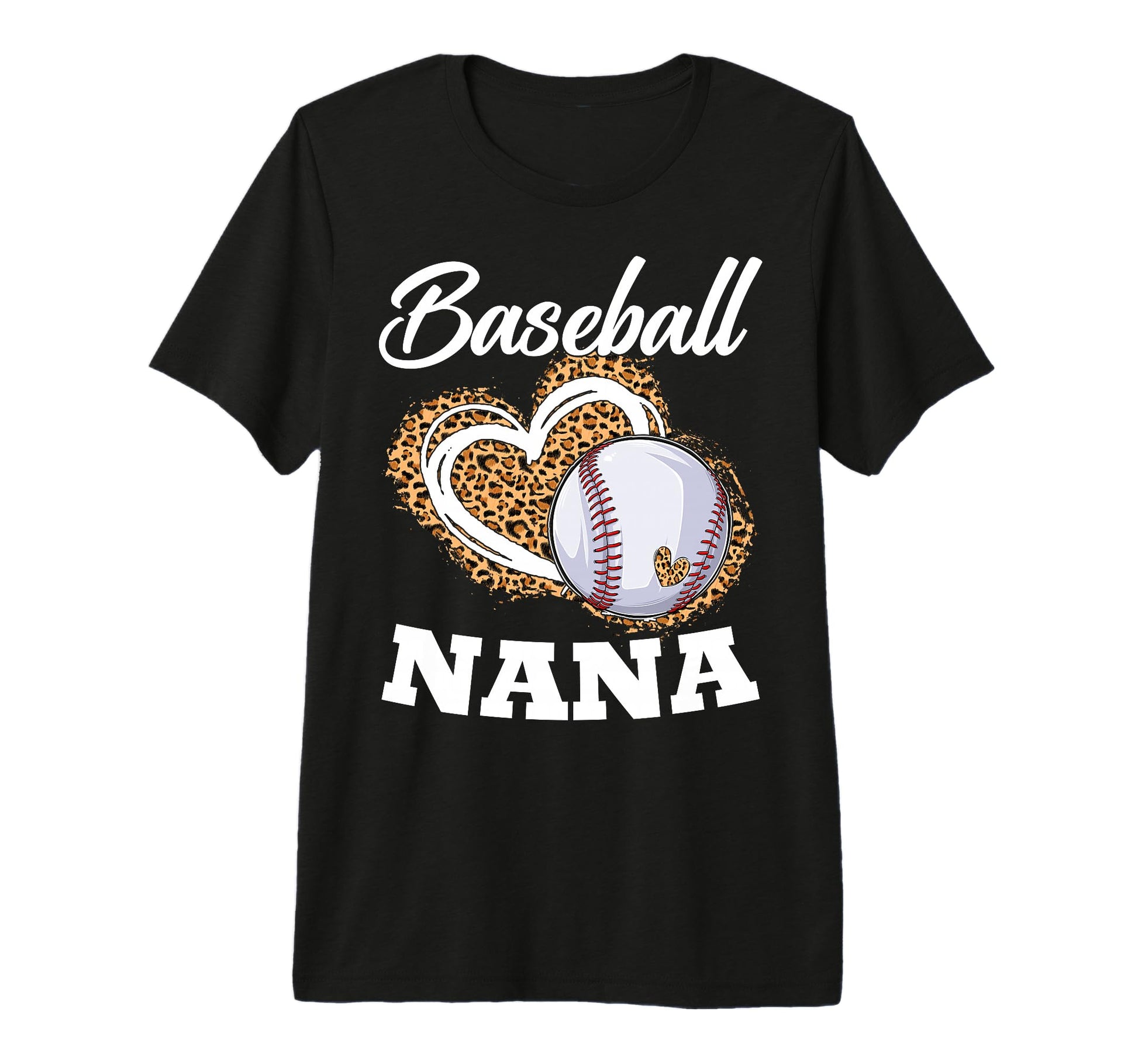 Baseball Nana Grandma Leopard T-Shirt - Streetwear Style for Adults - T-Shirt, Sweatshirt, Hoodie