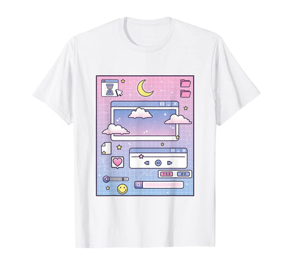 Vaporwave Aesthetic 90S E Pastel T-Shirt - Unique Graphic Men Women - T-Shirt, Sweatshirt, Hoodie