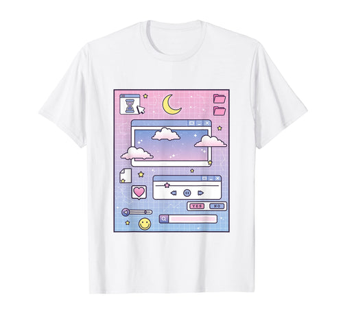 Vaporwave Aesthetic 90S E Pastel T-Shirt - Unique Graphic Men Women - T-Shirt, Sweatshirt, Hoodie