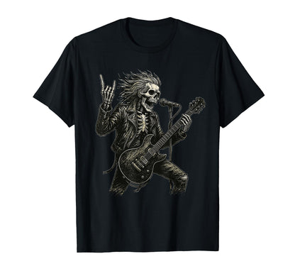 Rock Skeleton Hand Guitar Singer T-Shirt - Fun Novelty Design for Adults - T-Shirt, Sweatshirt, Hoodie