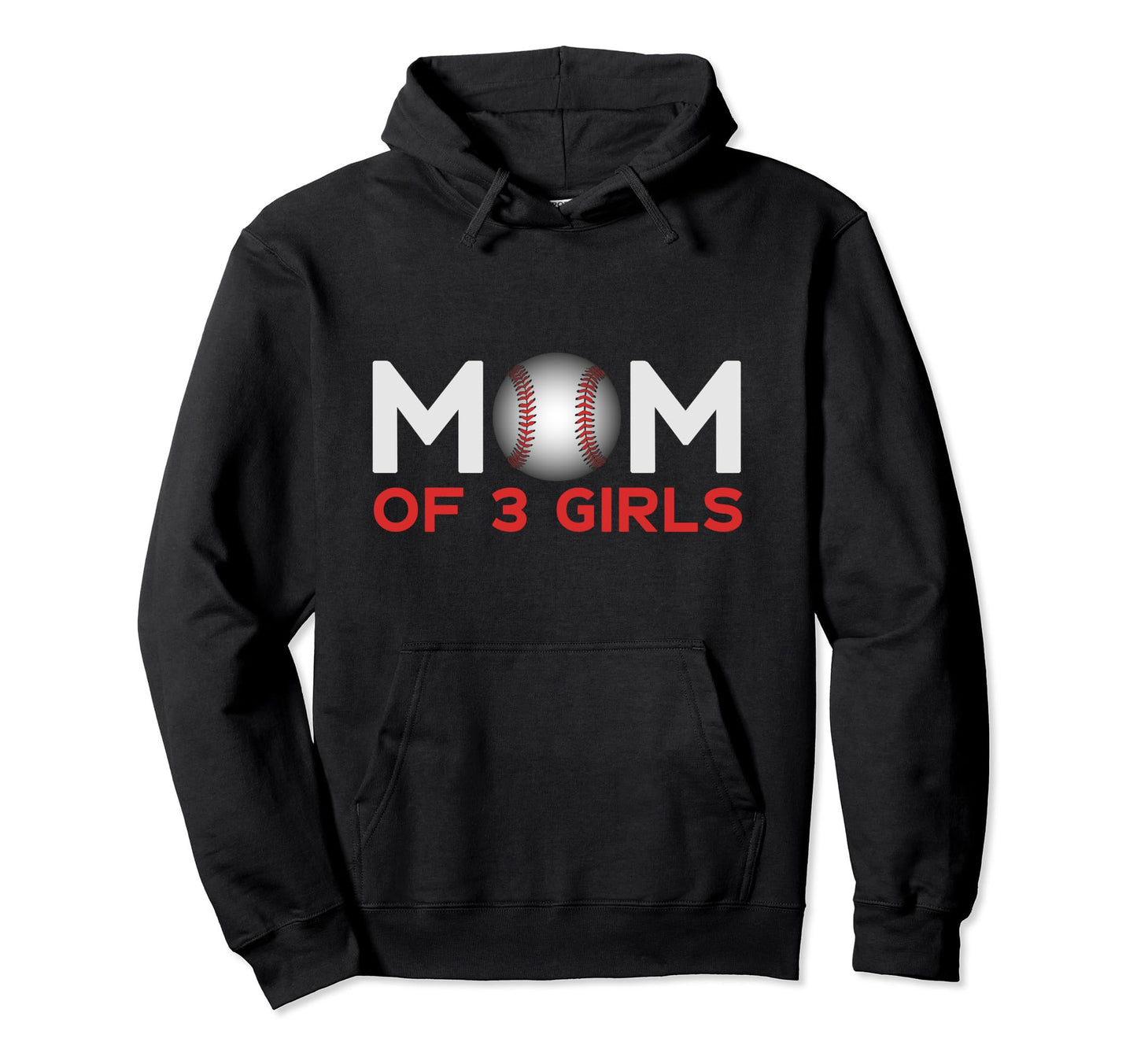 Mom 3 Baseball Mothers Day Hoodie - Graphic Print Men Women - T-Shirt, Sweatshirt, Hoodie