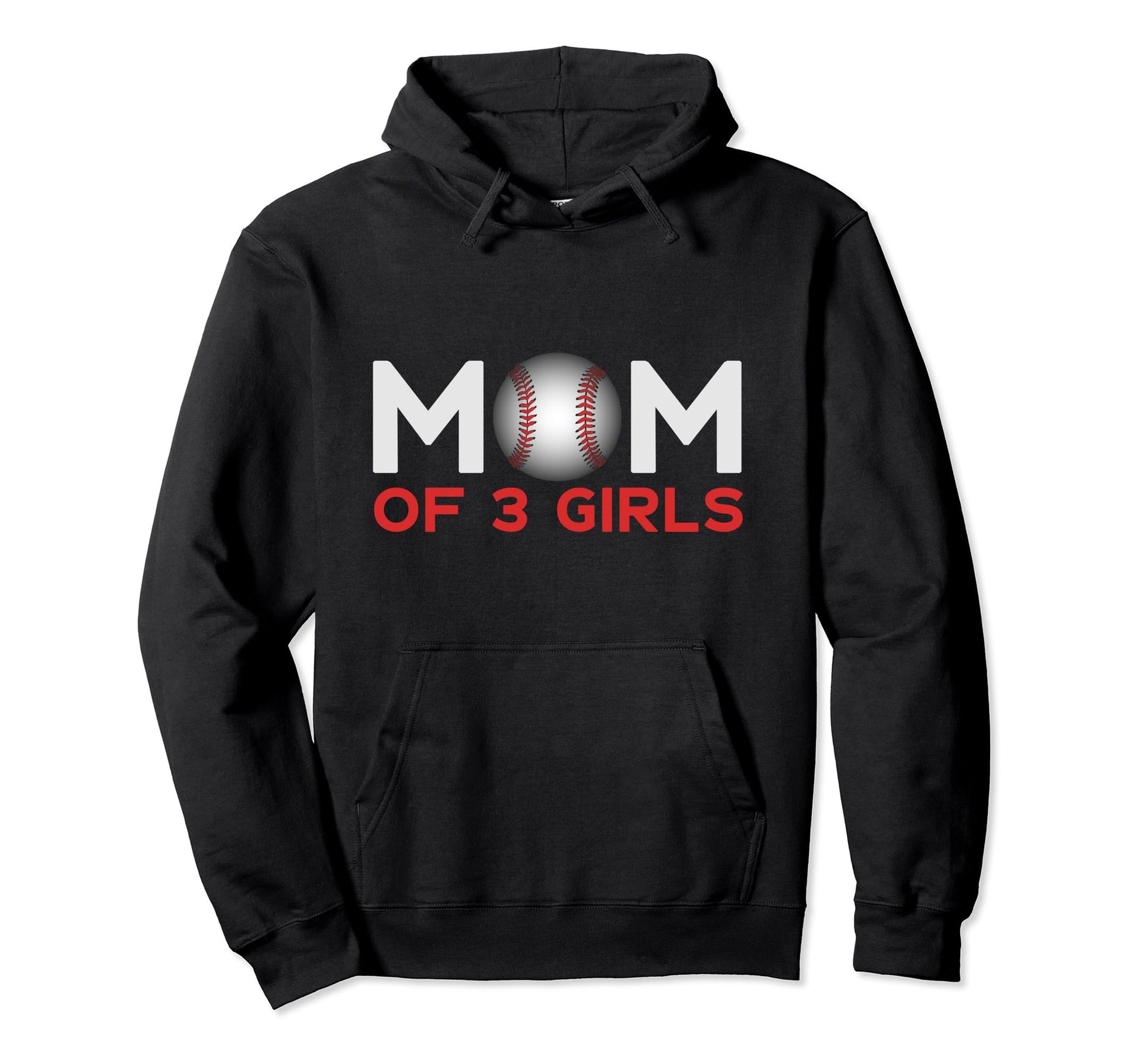 Mom 3 Baseball Mothers Day Hoodie - Graphic Print Men Women - T-Shirt, Sweatshirt, Hoodie
