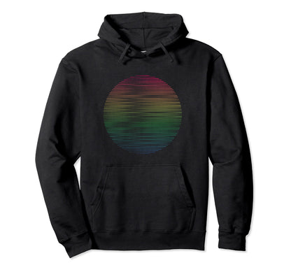 Multicolor Sunset Beach Surfer Digital Hoodie - Custom Art Print Men Women - T-Shirt, Sweatshirt, Hoodie