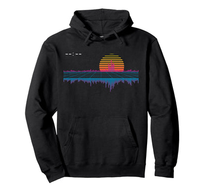 Retrowave Synthwave Vaporwave Sunset Hoodie - Graphic Print for Adults - T-Shirt, Sweatshirt, Hoodie