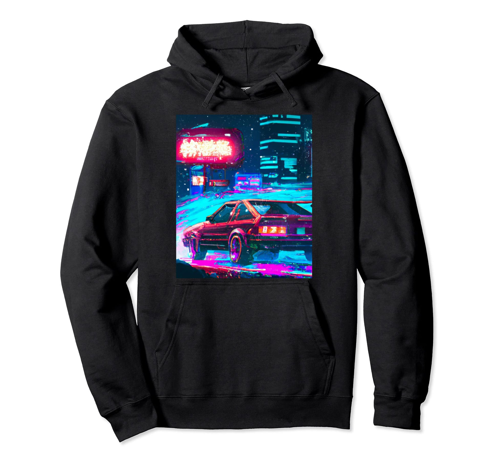 Vaporwave Car Synthwave City Vaporwave Hoodie - Novelty Apparel Unisex - T-Shirt, Sweatshirt, Hoodie