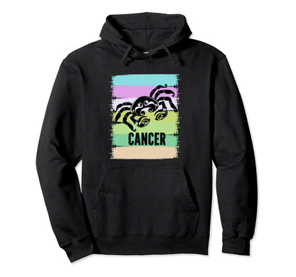 Rainbow Cancer Star Sign Purple Hoodie - Aesthetic Graphic for Adults - T-Shirt, Sweatshirt, Hoodie