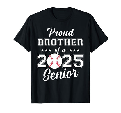 Class 2025 Baseball Brother Senior T-Shirt - Graphic Print Men Women - T-Shirt, Sweatshirt, Hoodie