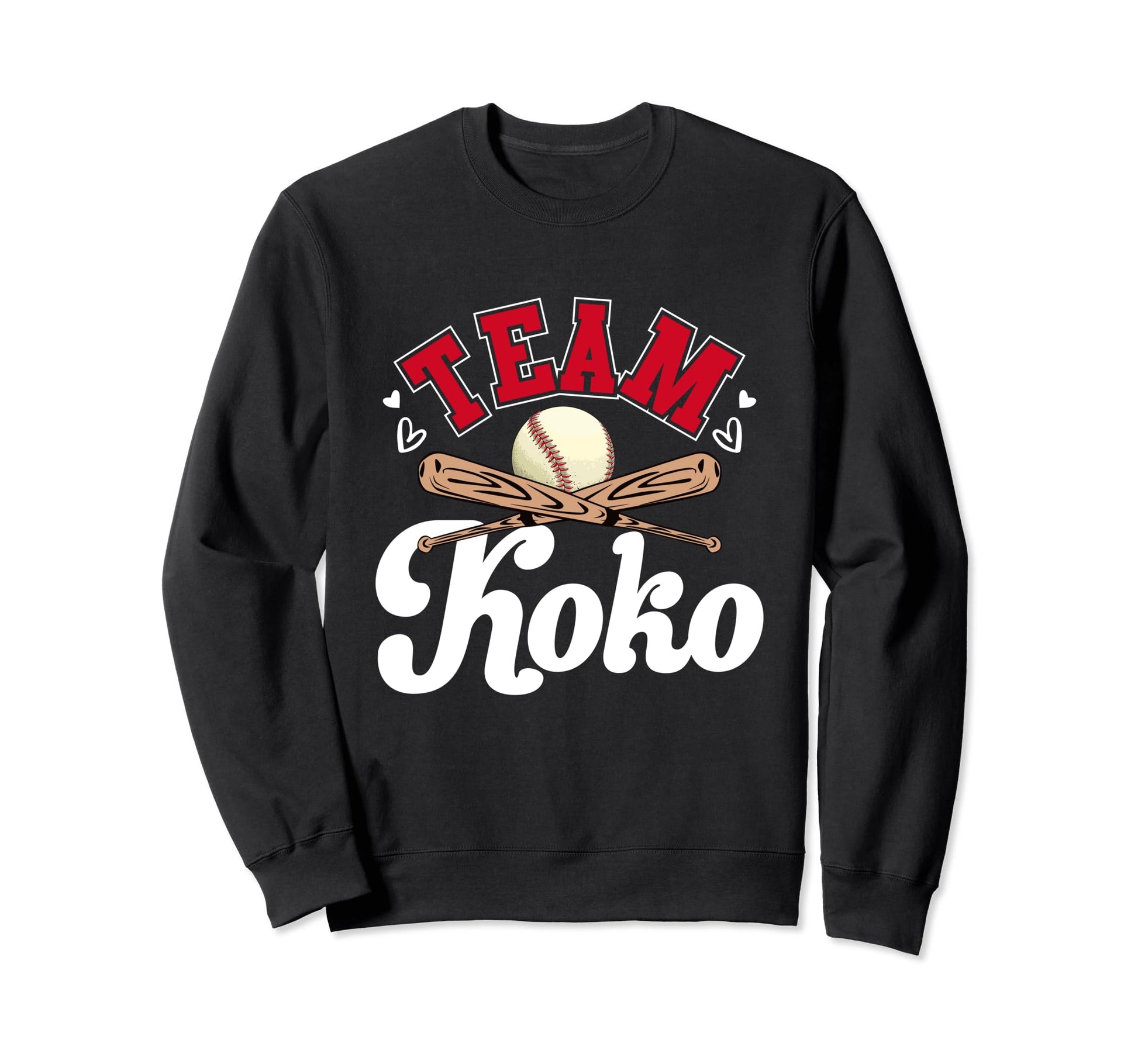 Team Koko Mothers Day Baseball Sweatshirt - Aesthetic Graphic Unisex - T-Shirt, Sweatshirt, Hoodie
