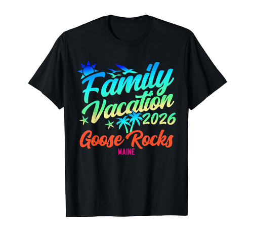 Goose Rocks Beach Maine Family Vacation T-Shirt - Custom Art Print Unisex - T-Shirt, Sweatshirt, Hoodie