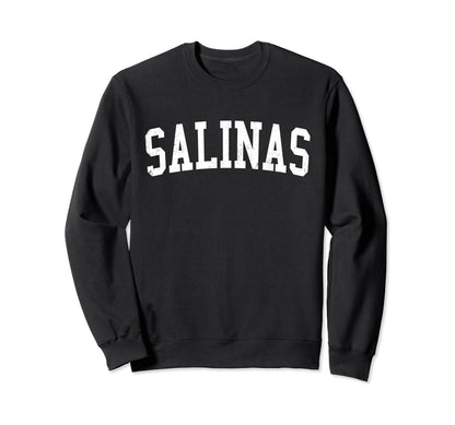 Salinas Ca Distressed White Varsity Sweatshirt - Unique Graphic Unisex - T-Shirt, Sweatshirt, Hoodie