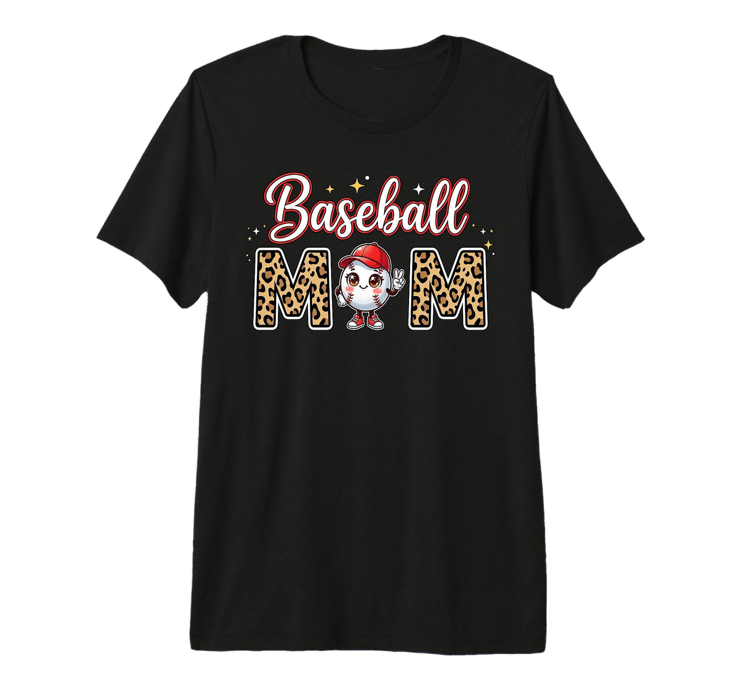 Mama Baseball Mom Leopard Sports Game T-Shirt - Streetwear Style Unisex - T-Shirt, Sweatshirt, Hoodie