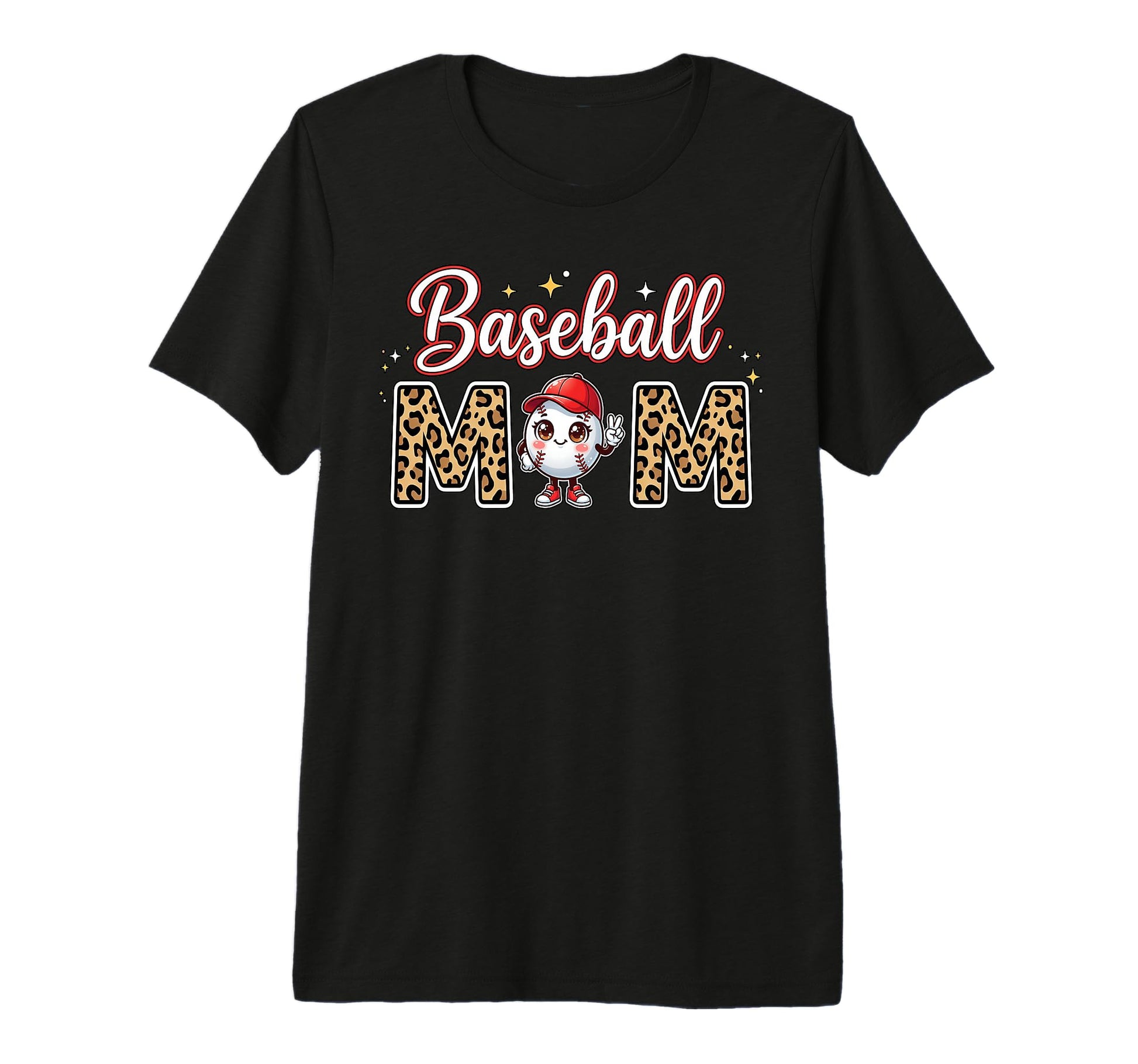 Mama Baseball Mom Leopard Sports Game T-Shirt - Streetwear Style Unisex - T-Shirt, Sweatshirt, Hoodie